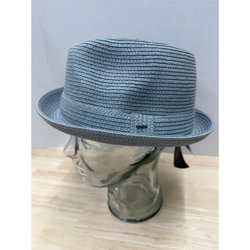 Bailey of Hollywood Straw Fedora Hat Size Large Light Blue - New